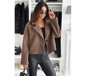 Cropped Trench Coat for Women 2024 Fall Winter Wool Coats Peacoat Casual Trendy Blazer Jackets