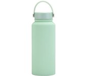 Hervidor de agua deportivo de gran capacidad, botella de vacío de acero inoxidable con asa, termo portátil, cocina, 1L