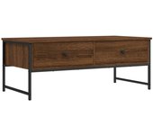 vidaXL Mesa de centro madera de ingeniería 101x49x39,5 cm Negro, Roble Sonoma, Roble ahumado Mesita de Salón o Comedor o Auxiliar Mesa de Café Meuble Salón