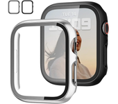 2PCS Tempered Glass+cover For Apple Watch Case 44mm 40mm 42mm 41mm 45mm PC bumper Screen Protector iWatch series 9 8 7 6 5 3 se