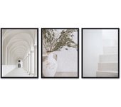 Set de 3 cuadros calidad premium con marco de madera - 30x40 cm o 50x70 cm - POSTER LAB