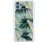 Funda compatible con Samsung Galaxy A32 - Hojas palmera rayas diagonales