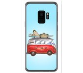 Tumundosmartphone Funda Gel Tpu para Samsung Galaxy S9 Diseño Furgoneta Dibujos