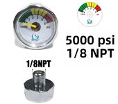 Manometer Pressure Gauge Mini Micro 25mm/1inch Gage Compressed Air Hand Pump Diving HPA Regulator M8*1 M10*1 1/8NPT 1/8BSPP