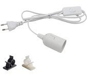 E27 Lamp Bases Pendant Lights 1.8m Power Cord Cable EU/US Plug  Adapter With Switch Wire For Socket Hold