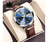 OLEVS Best Selling Original Waterproof Trend Leather Man Watch Calendar Luminous Business Fashion Casual Quartz Wrist Watch Men