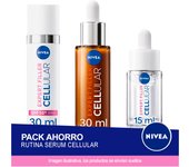 NIVEA CELLULAR Rutina Pack Ahorro - Contiene Serum Ácido Hialurónico + Serum Vitamina C + Fluido SPF 50