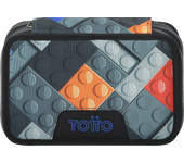 Estuche Escolar Tres Compartimentos Bloques - Pluma - Totto España