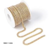 4-6 mm AB Water Diamond Claw Chain Copper Claw&Glass Diamond Gold and Silver Bottom Claw Diamond Chain Mobile Phone Stick Diamon