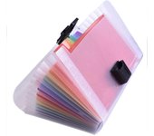 Mini archivador de documentos, 13 bolsillos, carpetas pequeñas de colores, 24 etiquetas, estuche de índice (7,1 x 4,45 x 1,1 pulgadas)