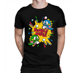 70s 80s Arcade Game Bubble Bobble T-Shirt Men 100% Cotton Short Summer Sleeve Casual Plus Size Shirt Adults Fashion Streetwear