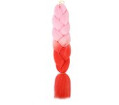 24Inch Synthetic Braiding Hair Extension Ombre Color Rainbow DIY Jumbo Hair Pink Red Blue Hairstyle for Women