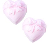 Molde 2 Corazones Regalo en Uno | Moldes de Silicona Antiadherentes para Jabones, Velas y Más, 2 Cavidades Flexibles con Forma de Corazón