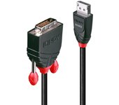Lindy - 41492 adaptador de cable de vídeo 3 m DVI-D DisplayPort Negro 41492