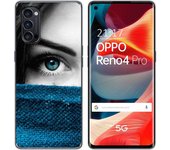 Tumundosmartphone Funda Gel Tpu para Oppo Reno 4 Pro 5G diseño Ojo Dibujos