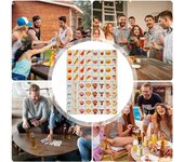 65 Tiles Seaside Escape Game Blocks Mahjong Sets Cartoon Pet Food Pattern With Bag Interesting Party Picnic Game