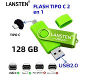128GB USB C Flash Drive, 2 in 1 USB 2.0 Type C Thumb Drive Photo Memory Stick for Android Phones/Tablet/PC/Mac