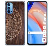 Tumundosmartphone Funda Gel Tpu para Oppo Reno 4 5G diseño Madera 06 Dibujos