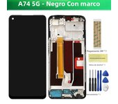 6.5" Screen for Oppo A74 5G CPH2197 CPH2263 Lcd Display Digital Touch Screen with Frame for Oppo A74 5G Screen Replacement