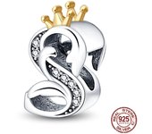 New in 26 A-Z Alphabet Beads 925 Sterling Silver Letter Charm Fits Original Pandora Charms Bracelet Silver Jewelry For Women