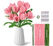 MIUSIE Tulip Set Pipe Cleaners Craft Supplies,Pipe Cleaner Flowers Kit ,Pipe Cleaners Set for Birthday Home Decoration