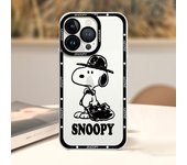 Cartoon Cute S-Snoopy Phone Case For iPhone 15 14 13 12 11 Mini XS XR X Pro MAX 8 7 Plus SE Angel Eyes Transparent