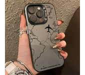 Travel-Inspired Airplane for iPhone 16E 15 Pro Max 11 12 13 Mini 14 XS XR 7 8 Plus Shockproof Screen Protector Casing
