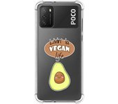 Tumundosmartphone Funda Silicona Antigolpes para Xiaomi POCO M3 / Redmi 9T diseño Vegan Life Dibujos