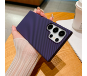 Business Slim Thin Carbon Fiber Pattern Phone Case for Samsung S22Ultra S23Ultra S24Ultra Note20U Shockproof Hard Armor Cover