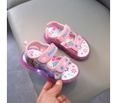 Disney Frozen Cartoon Cartoon Children Casual Shoes Girls Sneakers Casual LED Light Flash Sandals Baby Kids Elsa Princess Shoes