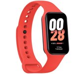 Ociodual Correa de Recambio Compatible con Xiaomi Smart Band 8 Active/Redmi Smart Band 2, de color Rojo, Pulsera de Repuesto de Silicona Suave Flexible Sport Goma Transpirable
