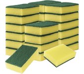 24 esponjas para platos, esponjas para fregar que no rayan con estropajos abrasivos, esponjas para platos de doble cara de 3,94 pulgadas x 2,8 pulgadas x 1,2 pulgadas para lavar platos o limpiar la cocina del hogar