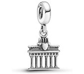 Pandora Abalorio de Plata de Ley, Charm Colgante Puerta de Brandenburg de Plata de Ley, Viene con El embalaje de Caja De Regno original.