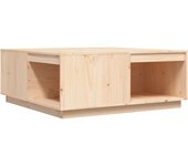 vidaXL Mesa de centro madera maciza de pino 100x101x40,5 cm Natural, Blanco, Gris Mesita de Salón o Comedor o Auxiliar Mesa de Café Meuble Salón