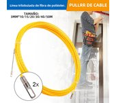 Dia.3mm Cable Puller Fish Tape Reel Puller Fiberglass Metal Wall Wire Conduit For Telecom Electrical Wall Wire Conduit Tool