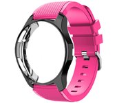 Silicone Case+band For Samsung Galaxy watch 46mm 42mm strap Gear S3 Frontier Band Sports watchband+Protector watch case 42/46 mm