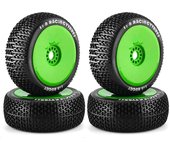 4Pcs 1/8 4WD Nitro Off Road Buggy Tires Wheel Rims 17mm Hex for 1:8 Scale RC Car HSP HPI Kyosho ZD Hongnuo Redcat Traxxas