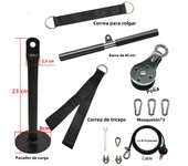 Fitness Pulley Cable Machine System DIY Gym Attachment Adjustable 2.5m Cable Workout Arm Biceps Triceps Hand Training Equipment