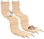 piezas de escalera de madera para hámster, puente para escalar animales pequeños, jaula flexible para ratas, juguete para hámsteres, ardillas listadas y otros animales pequeños.