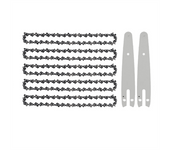 5 Pieces 6 Inch Mini Chainsaw Chain with 2 Pcs Replacement Saw Chain Bar for Cordless Electric Portable Mini Chainsaw