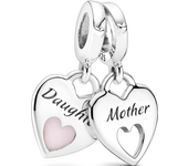Charm colgante Pandora Corazón Doble 799187C01 mujer plata