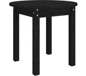 vidaXL Mesa de centro de madera maciza de pino Ø 45x40 cm Natural, Blanco, Gris Mesita de Salón o Comedor o Auxiliar Mesa de Café Meuble Salón