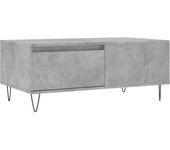 vidaXL Mesa de centro madera contrachapada 90x50x36,5 cm Blanco, Negro, Roble Sonoma Mesita de Salón o Comedor o Auxiliar Mesa de Café Meuble Salón