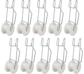 10pcs Tomato Roller Hooks Galvanized Steel Wire PP Heat Resistant Space Saving 15m Twine Vine Crop Trellis Roller Hooks for Cucu