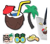 5 Pcs Mom Life Dog Summer Charms for Bogg Bag, PVC Rubber Totes Inserts Charms Accessories for Handbag Beach Tote Bag