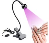 UV Led Uñas,Layhou Mini lámpara UV de uñas,USB Lámpara de pegamento Ultravioleta LED,Lámpara UV para Uñas de Gel con Clip e Interrupción