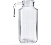 ARTEHOME Jarra de agua  con tapa blanca 1,8L ,Jarra de cristal,Color Transparente