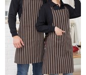 1pc Adjustable Adult Apron Striped Restaurant Chef Apron Outdoor Camping Picnic Kitchen Cook Aprons