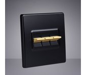 Wall Light Retro Toggle Switch 1-3  Gang 2 Way High Quality Black Frosted Panel