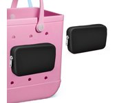1 Pcs Phone Holder Pouch for Bogg Bag Accessories, Soft Silicone Insert Wallet Charm Beach Bags Device Holder, Silicone Rubber P